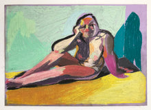 Load image into Gallery viewer, Nude on Purple with Yellow Ground