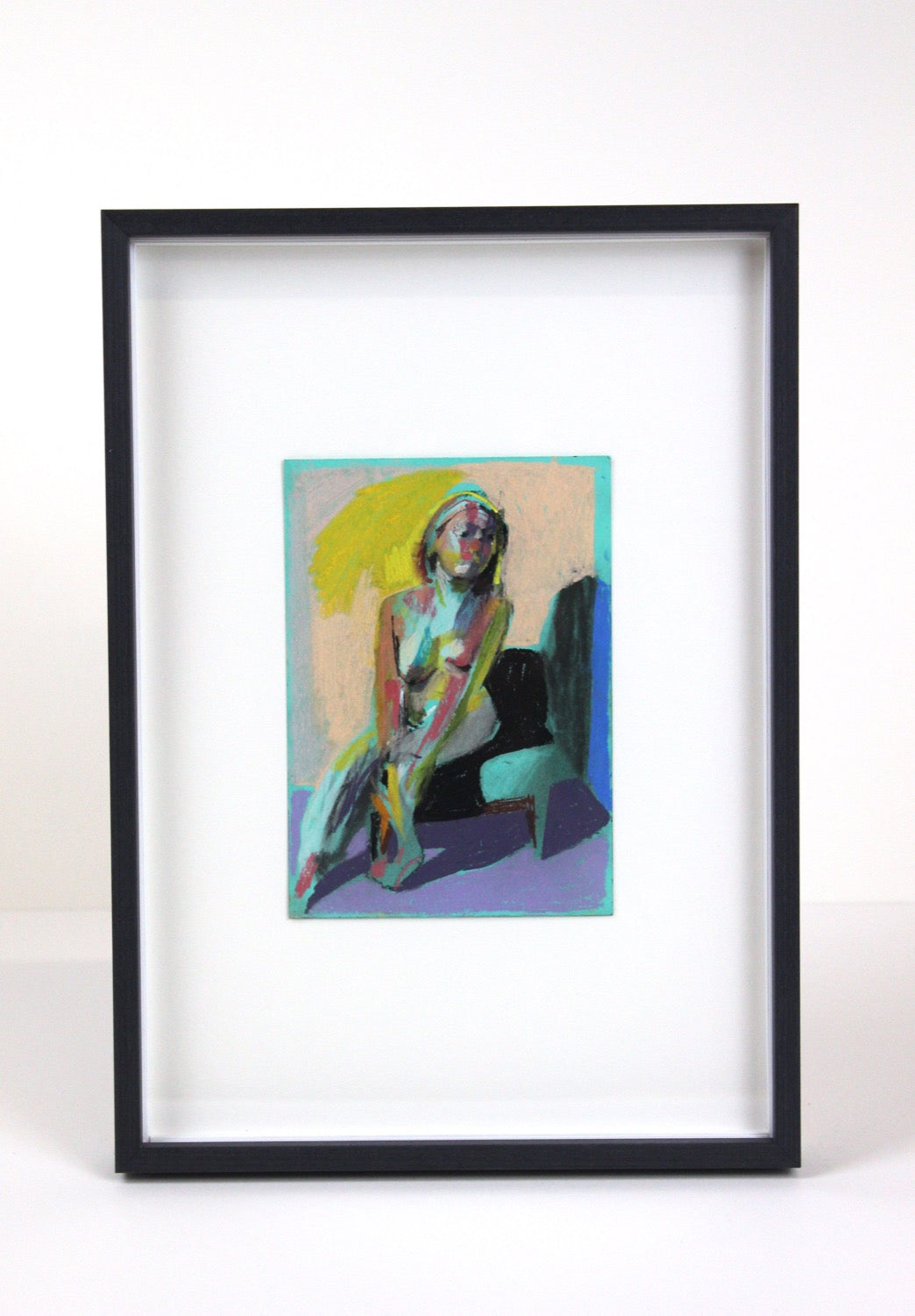 Nude on Turquoise with Pink Wall