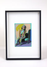 Load image into Gallery viewer, Nude on Turquoise with Pink Wall