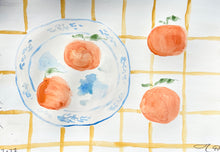 Load image into Gallery viewer, Oranges on Blue Plate