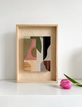 Load image into Gallery viewer, Patchwork Study With Pink (Framed)