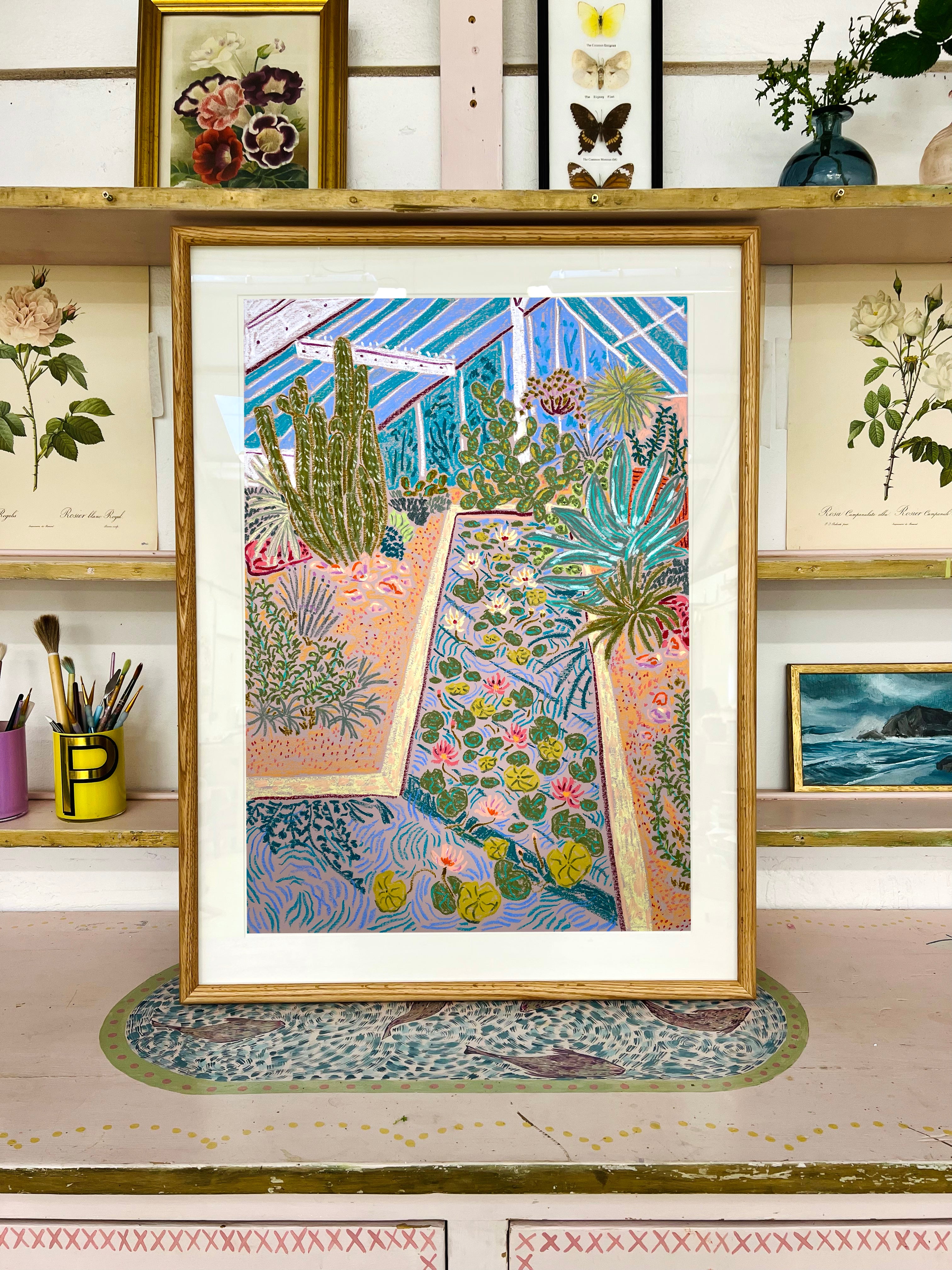 Peaceful Cactus (Framed)