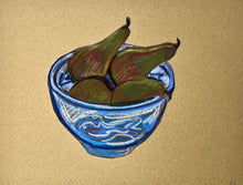 Load image into Gallery viewer, Pears in turkish fish bowl | Frances Costelloe | Original Artwork | Partnership Editions