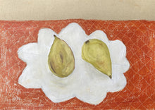 Load image into Gallery viewer, Pears on leaf plate | Lottie Hampson | Original Artwork | Partnership Editions