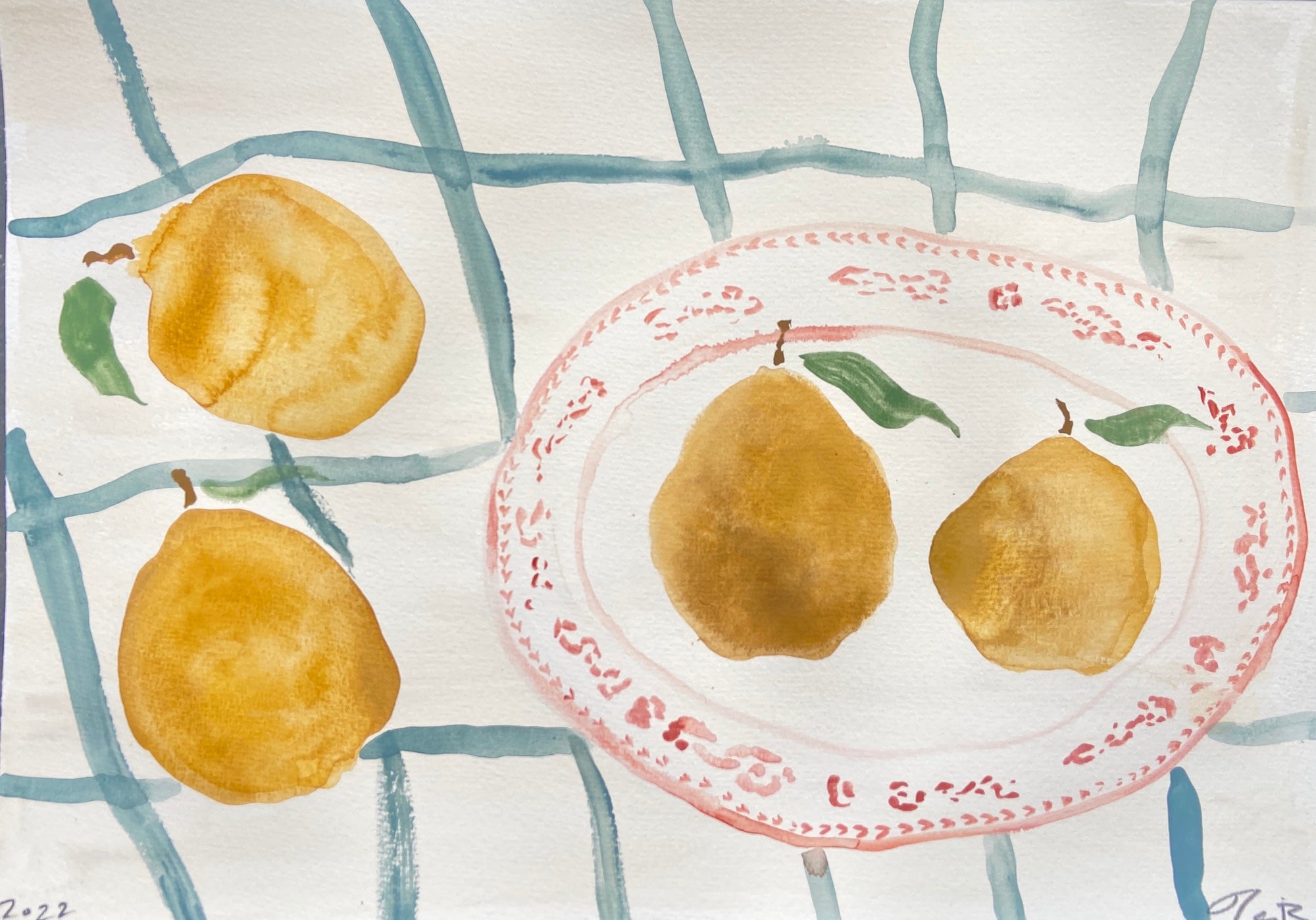 Pears on Table