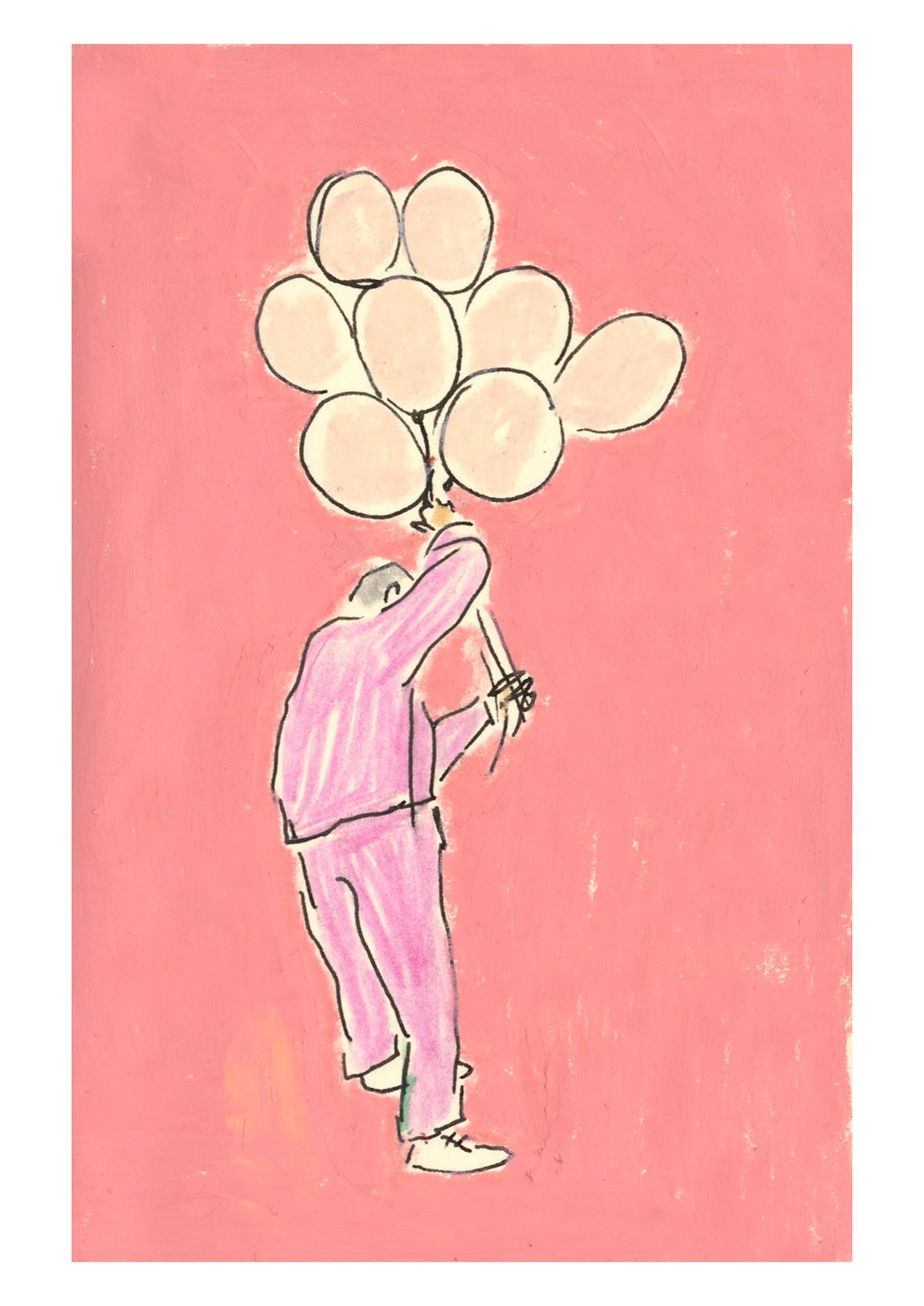 FRAMED Pink Balloon Print