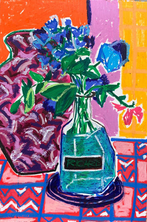 Plumbago | Rose Electra Harris | Ink and Oil Painting | Partnership Editions