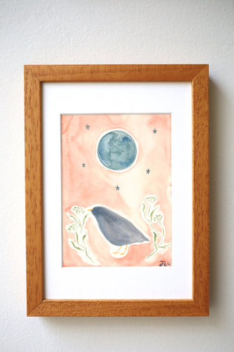 December Blackbird Print