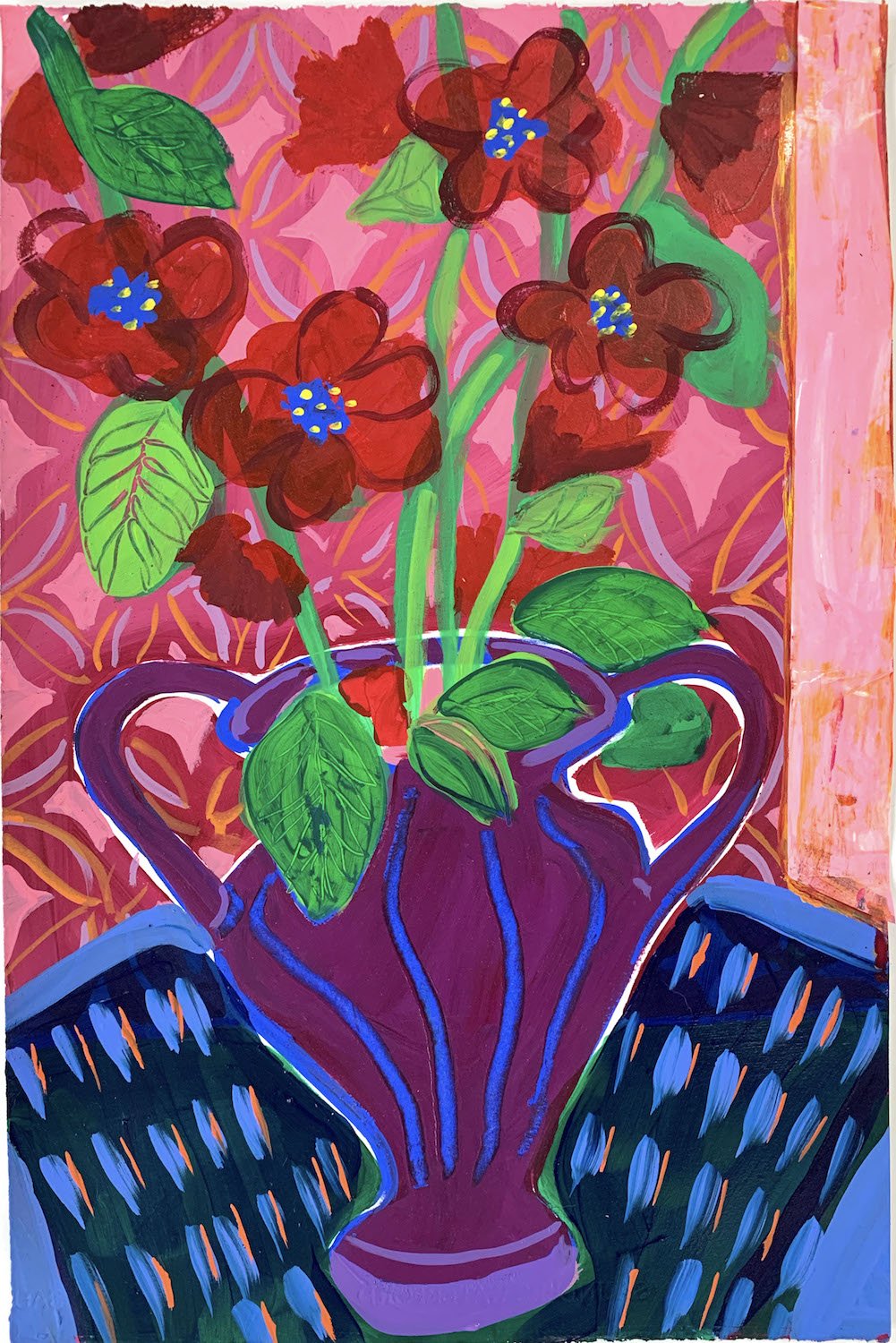 Raspberry Flowers | Rose Electra Harris | Original Artworks | Partnership Editions