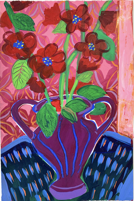 Raspberry Flowers | Rose Electra Harris | Original Artworks | Partnership Editions