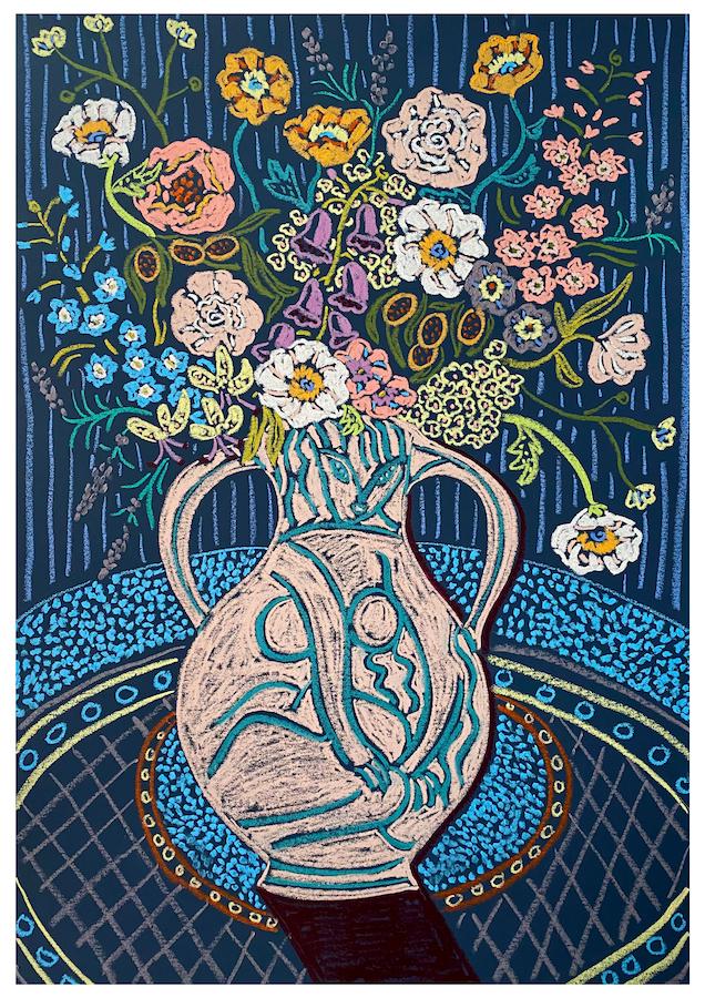 Studio Flowers at Midnight | Camilla Perkins | Original Artwork | Partnership Editions