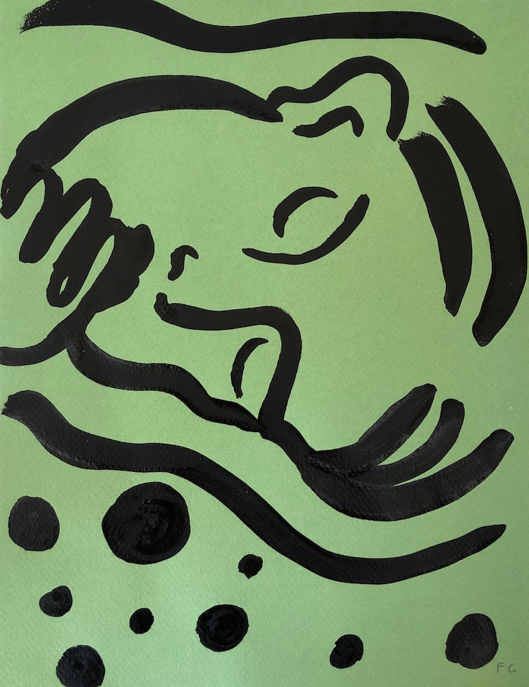 The Dreamer In Green | Frances Costelloe | Original Artwork | Partnership Editions