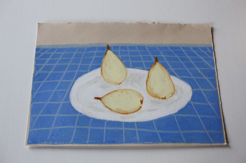 Three Pears on a Plate