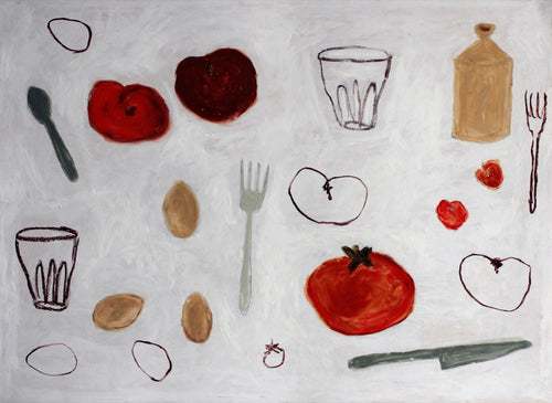 Tomatoes, Eggs, Cutlery