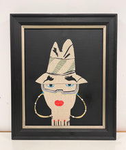 Load image into Gallery viewer, Tulip hat mixed media (Framed)