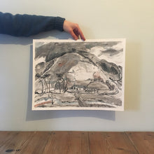 Load image into Gallery viewer, Tymawr Cwmystwyth, Elan Valley | Josephine Birch for Partnership Editions | Watercolour and charcoal