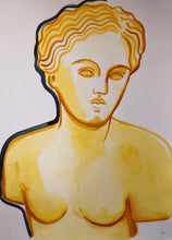 Load image into Gallery viewer, Woman&#39;s Classical Bust in Yellow | Frances Costelloe | Original Artwork | Partnership Editions