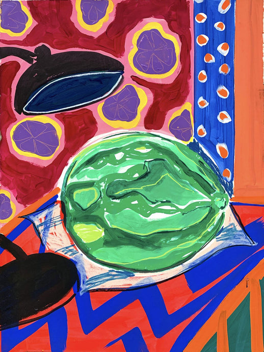 Zig Zag Table with Watermelon | Rose Electra Harris | Original Artworks | Partnership Editions