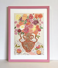 Load image into Gallery viewer, Studio Flowers with Oranges Print