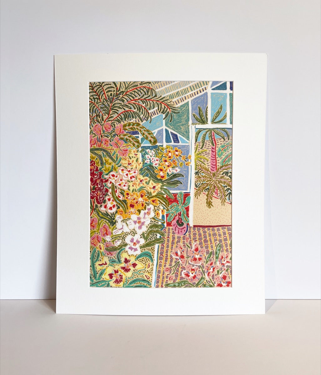 Orchids and Palms Print