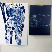 Load image into Gallery viewer, Alexandria Coe | Back View Monoprint in the studio 