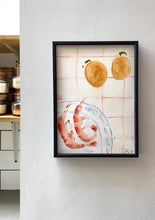 Load image into Gallery viewer, Shrimp On Blue Plate Print | Julianna Byrne | Limited Edition Giclee Print | Partnership Editions