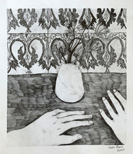 Load image into Gallery viewer, Two Hands and Some Bluebells | Cecilia Reeve | Pencil on Paper | Partnership Editions